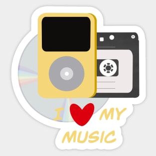 I Love My Music - Yellow Sticker